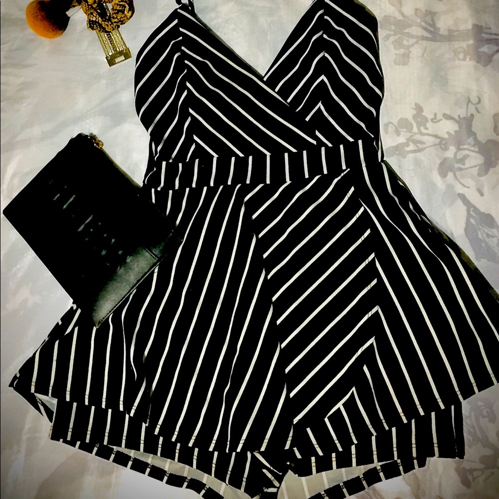 Striped Shorts Dress